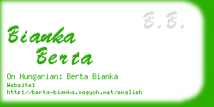 bianka berta business card